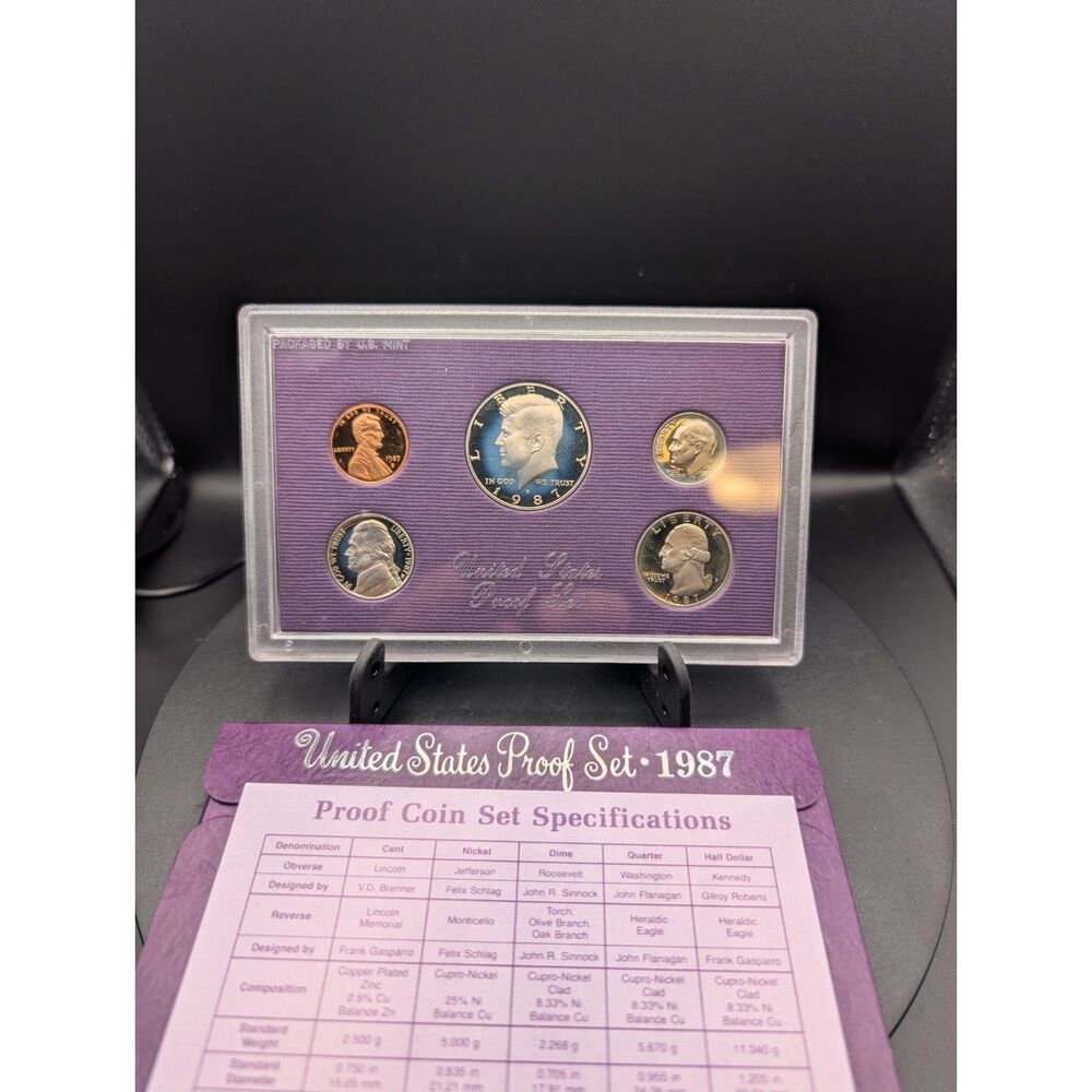 1987 U.S. Mint Proof Set w/ Box & COA - Toning has started!!!